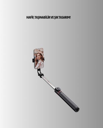 123980617 Uzaktan Kumandalı Bluetooth Selfie Çubuğu 130 Cm Ayarlanabilir Diğer
