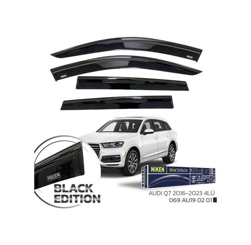 126037109 Niken Audi Q7 Black Edition Kromlu Cam Rüzgarlığı 4Lü 2016-2023 A