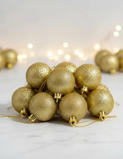12'li Gold Yılbaşı Çam Ağacı Süsü (5cm)