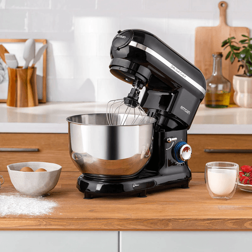 13999 Emsan Bella Gusto Comfort Kıyma Çekme Aparatlı Hamur Yoğurma Makinesi Siyah 1300W 5,5L