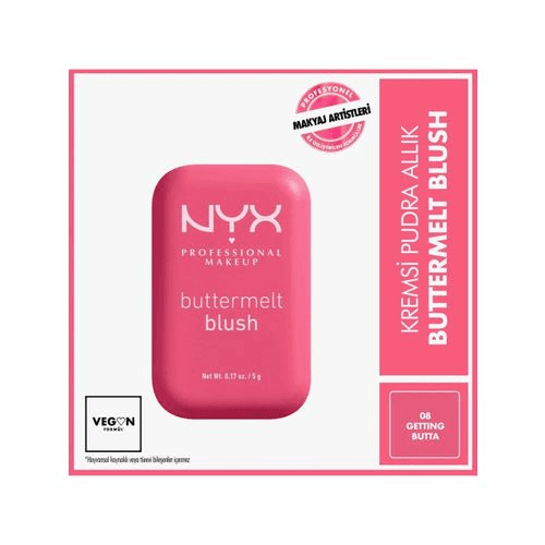 1406349 Nyx Professional Makeup Buttermelt Blush 08 Getting Butta Kremsi Pudra Allık