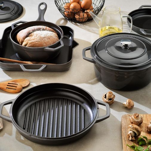 1.499 Schafer Guss Chef Döküm Sahan Çift Kulplu 19 Cm 1 Parça-Gri