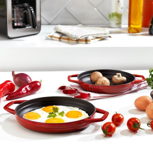 1.699,0 Schafer Guss Chef Döküm Sahan Çift Kulplu 22 Cm 1 Parça-Kırmızı