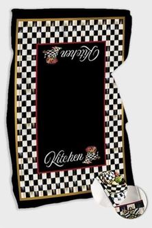 1Birhome 57855210125838380184975 Siyah Dama Desen Fırın Mutfak Havlusu 30X50Cm Açık Bej