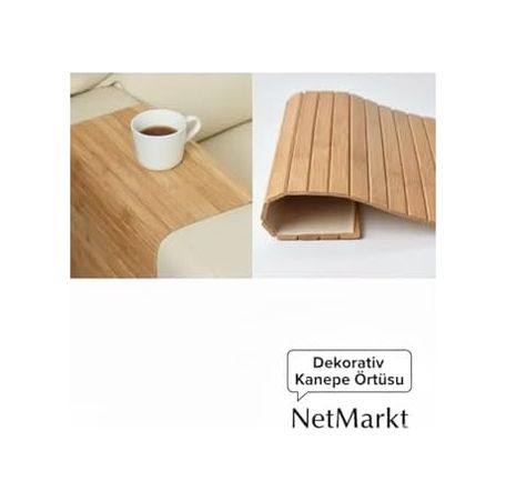 1Birhome 57855210126055380184975 Lüks Bambu Banyo Paspası & Mutfak Matı Kaydırmaz Tabanlı, Suya Dayanıklı Çamaşır Makinesi Üstü Dekoratif Örtü Olarak Kullanılabilir Doğal Ahşap Görünümlü Açık Gri