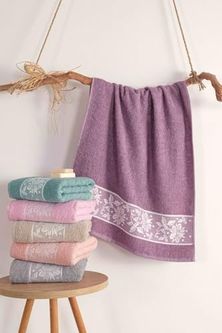 1Birhome 57855210126060380184975 Sare Organik Pamuklu 6 Adet El-Yüz Havlu Seti 50X90 Cm 4 Renk