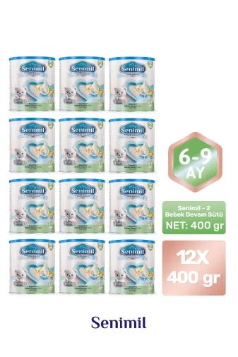2 Bebek Devam Sütü 400 Gr (6-9 Ay) 12 Li Avantaj Paketi