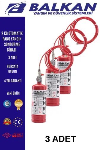 2 Kg Hfc Otomatik Pano Söndürme Cihazi 3 Adet