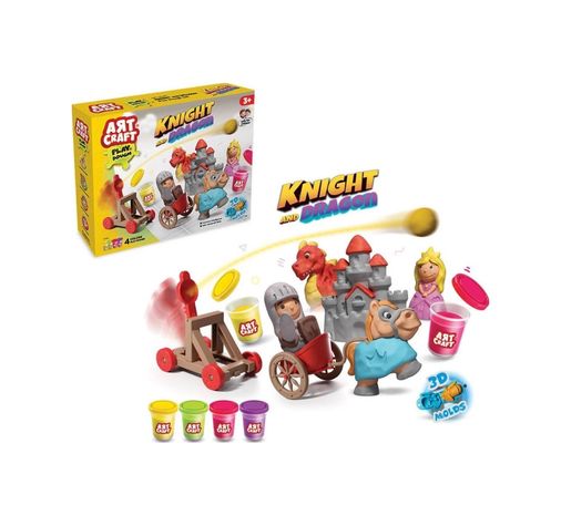 2Kids MEYXTF02.03848-BLMY Mey İthalat 03848 Şövalye Ve Ejderha Oyun Hamuru Seti 280 Gr