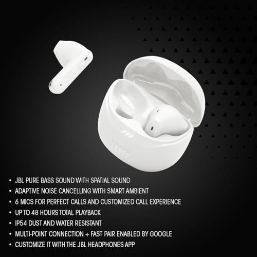 3C 131618779 Jbl Tune Flex2 Nc Kulakiçi Tws Kulaklık,ghost Siyah