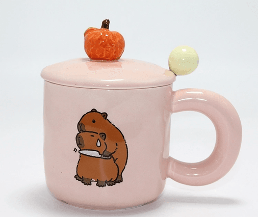 3d Capybara Desenli Porselen Kupa Bardak Alk4504