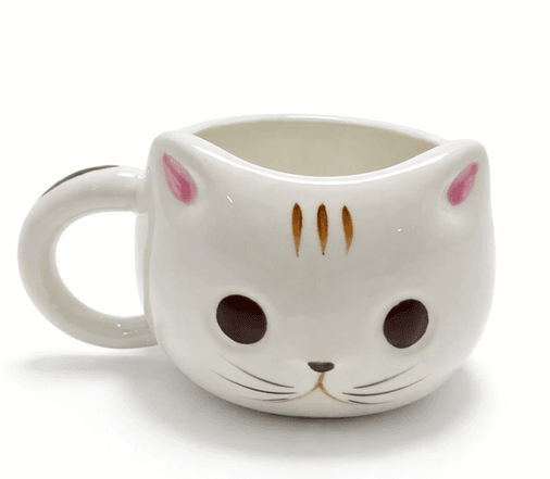 3d Kedi Tasarımlı Kabartmalı Kupa Bardak Alk5030
