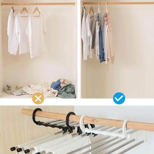 3dprototürk 57855210124592480184975 Çok Amaçlı Katmanlı Askılık Organizer, Dolap İçi Hareketli Pantolon, Kravat Ve Şal Askı Sistemi Acik Yeşil