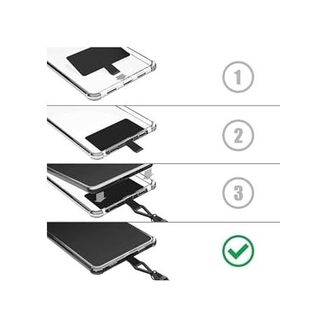 3dprototürk 57855210133245680184975 Psr Aksesuar Şeffaf Telefon Boyun Askı Aparatı Askılı Telefon Kılıfı Aparatı Telefon Askısı Aparatı 5 Adet İle Uyumlu Acik Yeşil