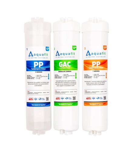 3M 57855210126595780184975 Aquafit Kapalı Kasa Su Arıtma Cihazı 3&apos Lü Su Arıtma Ön Filtresi