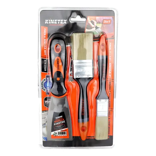 3PCS BOYACI - NALBUR SET 50MM SPATULA - 2X KESTİRME FIRÇA (4745)