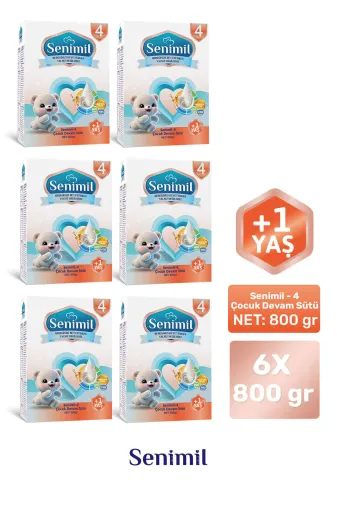 4 Çocuk Devam Sütü 800 Gr (+1 Yaş) 6 Li Avantaj Paketi