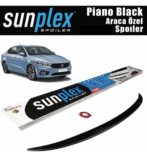 48444913 Fiat Egea Spoiler Piano Black 2015-2023 Arası Modellere Uyumlu Sunplex