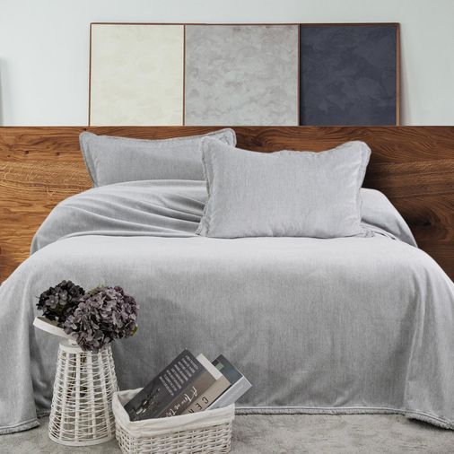 ₺4.999,00-*0 Schafer Home Blossom Yatak Örtüsü Seti 3 Parça Gri