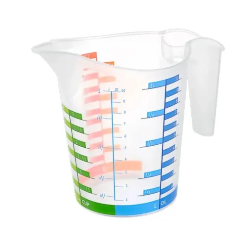 500 ml Renkli Dereceli Sert Plastik Mutfak Ölçü Kabı (4745)