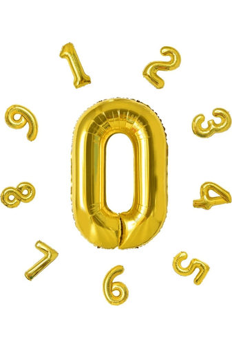 50092024 İkm Group Rakam Folyo Balon Gold Sayı Balonlar