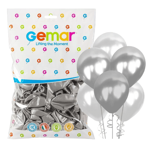 60262024 Gemar 50'li Metalik Gümüş Balon 33*13