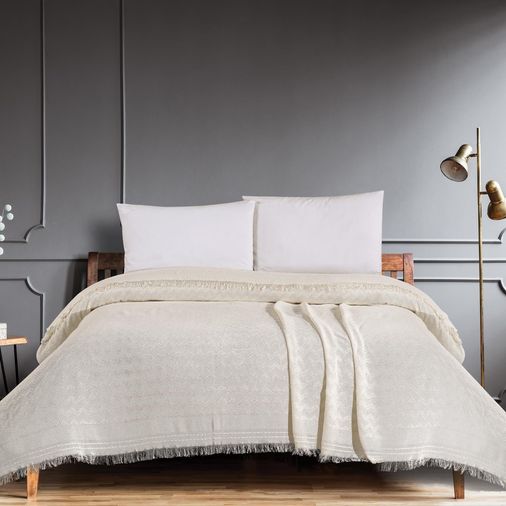 ₺799,0 Schafer Home Zuma Çift Kişilik Pike 200X220 Cm-Krem
