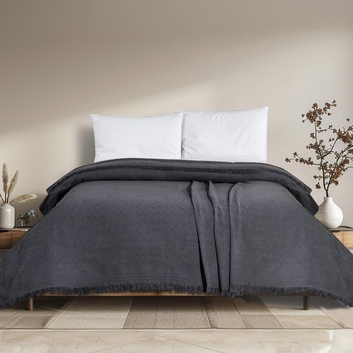 -₺799,00 Schafer Home Zuma Çift Kişilik Pike 200X220 Cm-Antrasit