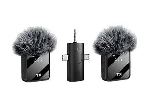 7ryms 126659319 K9-Y2 Kablosuz Taşınabilir 3 In1 Yaka Mikrofonu Tüylü Mini Mic Tak Ve Çalıştır Canlı Yayın Vlog Kablosuz Yaka Çift Verici Mikrofon Yüksek Kalite Profesyonel