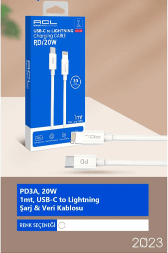 ACL Ack-52 Type-C Lightning Usb Şarj Data Veri Kablosu