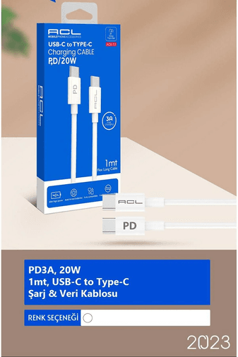 Acl Ack-53 Primecord Pd Type-C To Type-C Usb Şarj Kablosu