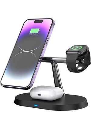 ACL PrYJGWKhtw Aw011 3In1 Total 25 Watt Wireless Magsafe Şarj Standı Akıllı Saat Telefon Kulaklık Uyumlu