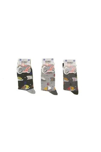 Açs Çorap s4h-8900 Erkek Çocuk 3 Çift Ekonomik Çorap
