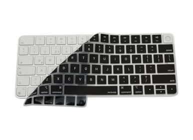 Aebo 131611541 Apple Magic Keyboard 3 A2449 A2450 Us Layout Klavye Koruyucu Touch Id Uyumlu Ultra İnce Ansı Yatay Enter İngilizce Tuş Dizilimi Silikon Kaplama Toz Ve Sıvı Koruma Keyboard Cover Siyah