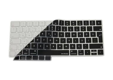 Aebo 131611594 Apple Magic Keyboard 2 Uyumlu A1644 Klavye Koruyucu Türkçe Q Silikon Kapak Ultra İnce 0,3Mm Toz, Sıvı & Kir Koruma Şeffaf/siyah