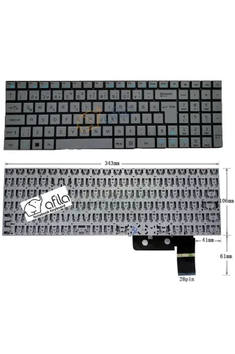 Afila NBKL1189LD..-x.11zZ782 Casper Nirvana Nbc600 (2022-2023) Notebook Klavyesi (Siyah Tr) Işıklı