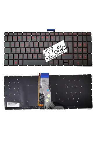 Afila NK-KR30713.X9 Hp Pavilion 15-Ab005Nt 15-Ab006Nt Klavye Kırmızı Siyah Tr Işikli