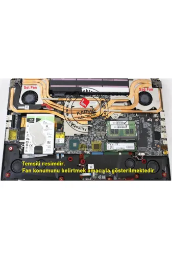 Afila TYC0I5R0YN170851597621695 Msi Gl75 Leopard 9Sdr-299Xtr Notebook Cpu, İşlemci Fanı (Msi) R