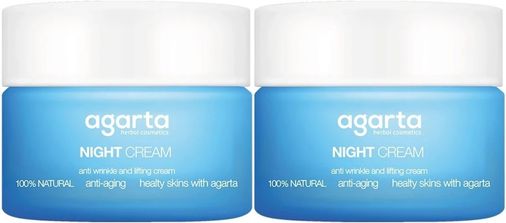 Agarta Doğal Yaşlanma Karşıtı Anti-Age Gece Kremi Su Bazlı 50ML (Kırışıklık/Sıkılaştırıcı) (2Li Set)