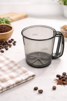 Agu Baby 131621030 Pratik Un Eleği, Mutfak Elek Seti, 250Ml Ölçekli Kap Açık Gri