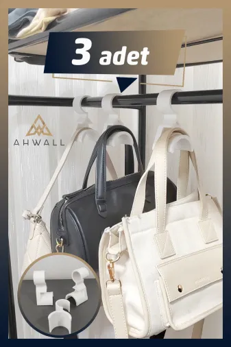 AHWALL AWKCNTA001 Çanta Askısı 3 Adet Yüksek Kalite