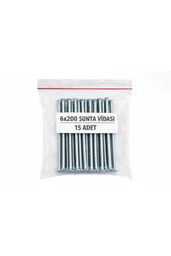 akatsuki 15 Adet 6X200 Yhp Sunta Vidası (Yıldız Başlı)