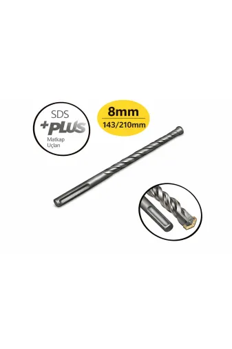 akatsuki Sds Plus Beton Delme Matkap Ucu 8 Mm 143/210 Mm