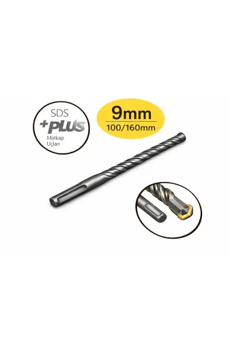 akatsuki Sds Plus Beton Delme Matkap Ucu 9 Mm 100/160 Mm