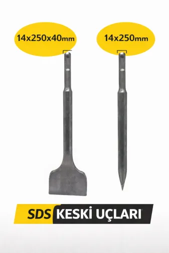 akatsuki Sds Plus Keski Uçları Seti 14X250 Mm – 14X250X40 Mm