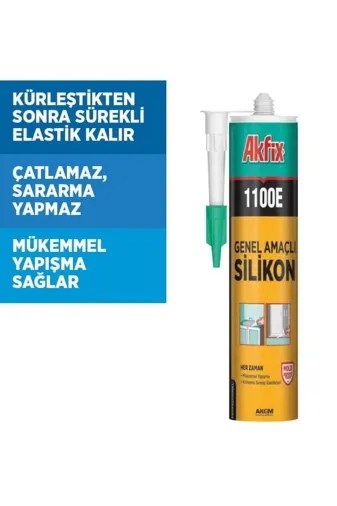 Akfix 22 1100E Şeffaf Silikon