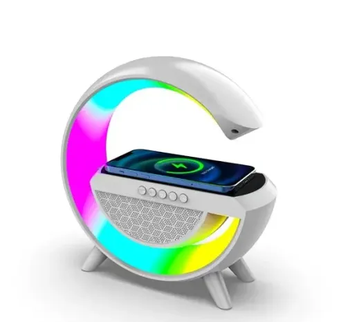 Akıllı Masa Lambası Hoparlör Led Işık &amp; Kablosuz Şarj Alk2289