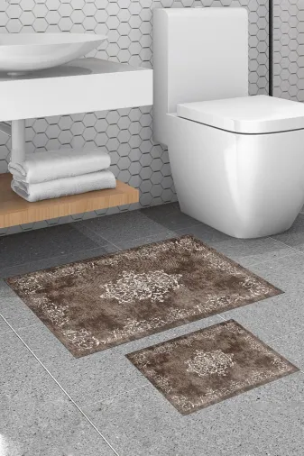 ALANUR 510616 Trend Kaymaz Taban Dijital Banyo 2'li Klozet Takımı Kahve