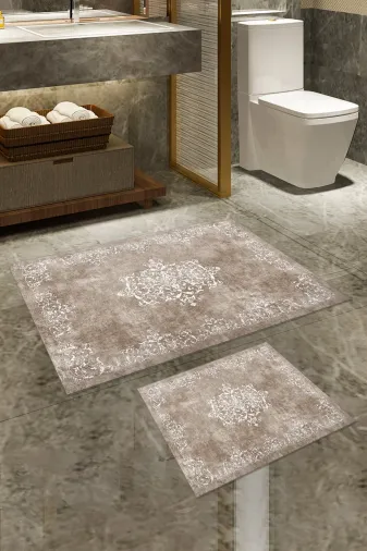 ALANUR 510616 Trend Kaymaz Taban Dijital Banyo 2'li Klozet Takımı Bej