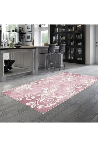 Alanur Home Mu184-K-Pudra Alanur Trend Keçe Tabanlı Mutfak Halı Mu184 Pudra